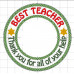 Best Teacher Rosette Badge