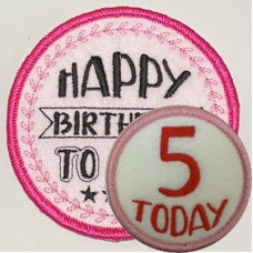 Birthday Badges/Patches with bound edges