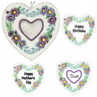 Birthday Flowers Heart – September Aster