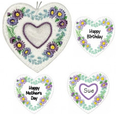 Birthday Flowers Heart – September Aster