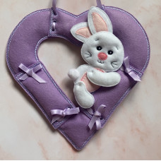 Bunny Hugger and Heart Wreath