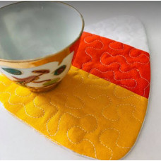 Candy Corn Mug Rug