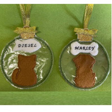 Cat and Dog Clear Baubles