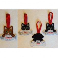 Cat and Dog pet name hangers