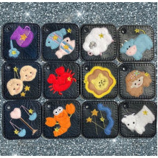 Cute Zodiac Key tab bag charms