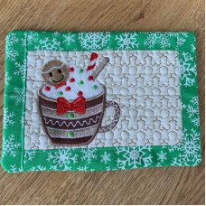 December Mug Rug and Coaster