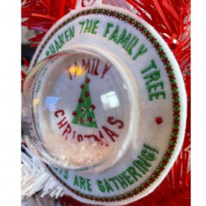 Family Christmas Dome Baubles Set of 4