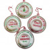Family Christmas Dome Baubles Set of 4