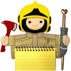 Fireman Notepad and Pen Holder