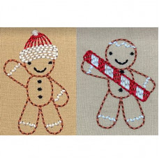 Floss Stitch Gingerbread Men