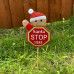 Ginger Santa Stop Sign