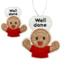Ginger WELL DONE Hanger and Badge