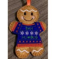 Ginger with Bah Humbug Ugly Jumper