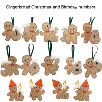 Gingerbread Christmas and Birthday Numbers