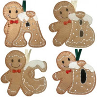 Gingerbread Christmas Letters Complete Set