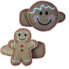 Gingerbread Hair Clips