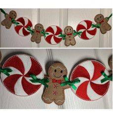 Gingerbread Man and Pinwheel Garland