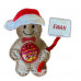 Gingerbread man lollipop holder and place name