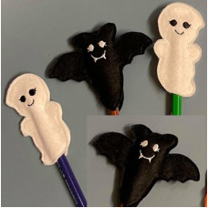 Halloween Bat & Ghost Pencil Toppers