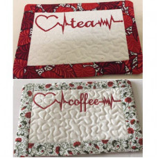 Heartbeat Tea and Coffee Mug Rugs