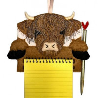 Highland Cow Notepad and Pen Holder