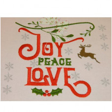 Joy Peace Love - Christmas Wordart