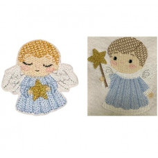 Knit Stitch Angel Brooches