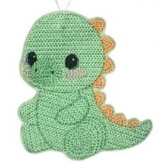 Knit Stitch Baby Dino Hanger