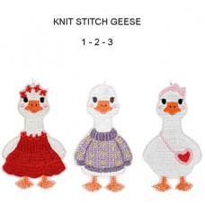 Knit Stitch Geese 1, 2 & 3