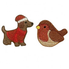 Knit Stitch Robin and Dachshund