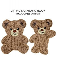 Knit Stitch Sitting and Standing Brooches