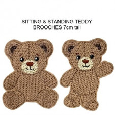 Knit Stitch Sitting and Standing Brooches Knit Stitch Sitting and Standing Brooches