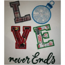 LOVE Never Ends Applique Design