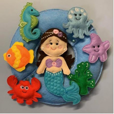 Mermaid and Sea Pals Wreath