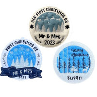 Mr & Mrs First Christmas Hangers