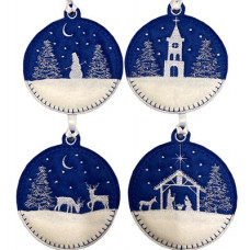 Night Sky Baubles 2 Set of 4