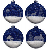 Night Sky Baubles Set of 4