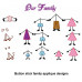 Original Button Stick Family - With free standing bunting 