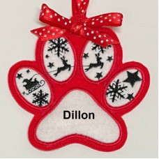 Pet Paw Christmas Hanger