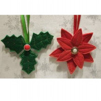 Poinsettia and Holly
