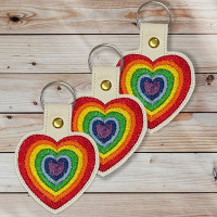 Rainbow Heart Key Tab