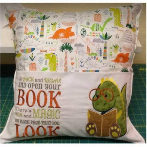 dinosaur reading pillow