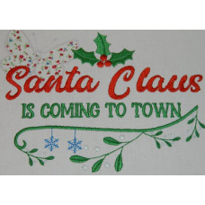 Santa Claus Is Coming To Town - Christmas Wordart