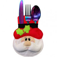 Santa Face Cutlery/Silverware Pocket