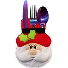 Santa Face Cutlery/Silverware Pocket