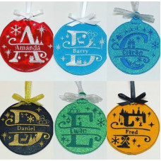 Split Letter Baubles Alphabet Set