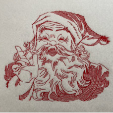 Vintage Line Art Santa