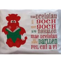 Red Reading Dragon with Welsh Verse