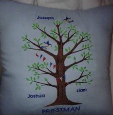 Family Tree with Birds and Bunting