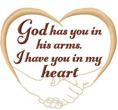 God has you in his arms